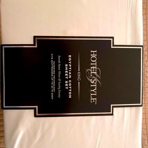 New king size 600 TC Egyptian cotton sheets cream white.